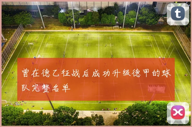 曾在德乙征战后成功升级德甲的球队完整名单